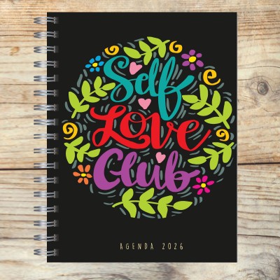 Agenda 2026 tapa dura mod. 5001 "Self Love Club" en caja para regalo