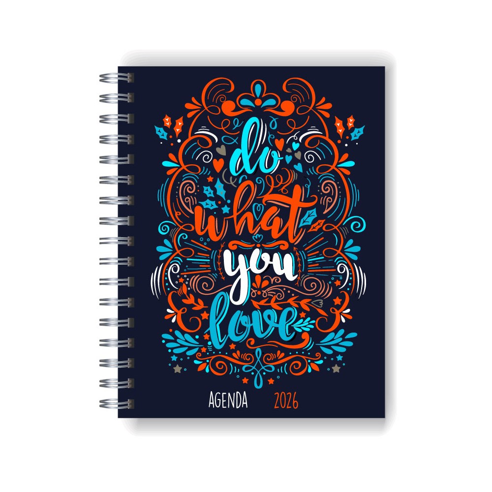 Agenda 2026 tapa dura mod. 5036 "Do what you love"  en caja para regalo