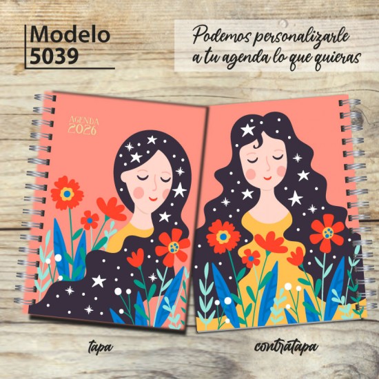 Agenda 2026 tapa dura mod. 5039 "Being a woman"  en caja para regalo