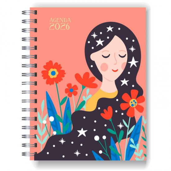 Agenda 2026 tapa dura mod. 5039 "Being a woman"  en caja para regalo