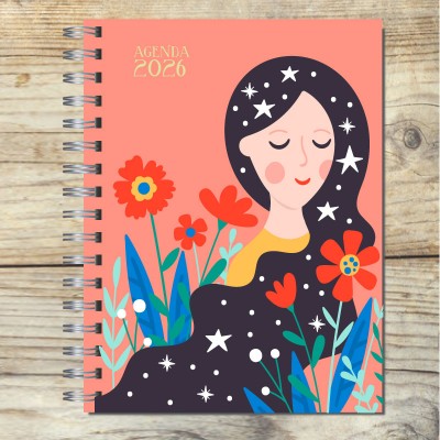 Agenda 2026 tapa dura mod. 5039 "Being a woman"  en caja para regalo