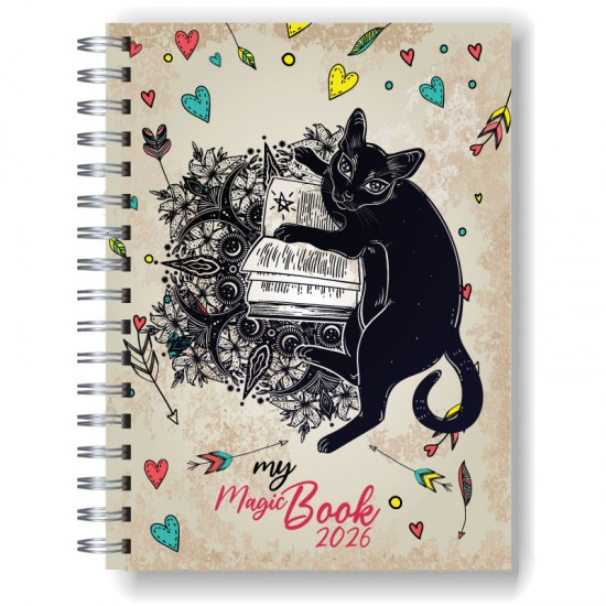 Agenda 2026 tapa dura mod. 5042 "My Magic book" en caja para regalo