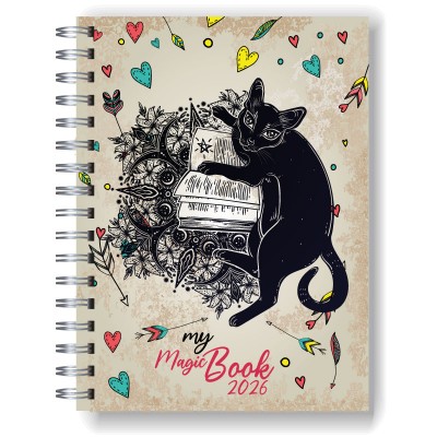 Agenda 2026 tapa dura mod. 5042 "My Magic book" en caja para regalo