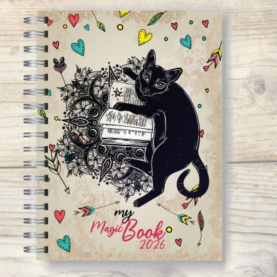 Agenda 2026 tapa dura mod. 5042 "My Magic book" en caja para regalo