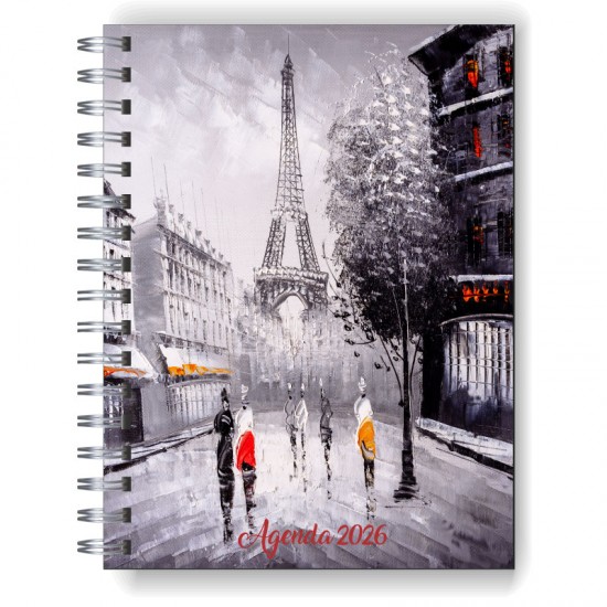 Agenda 2026 tapa dura mod. 5043 "Paris portrait"  en caja para regalo