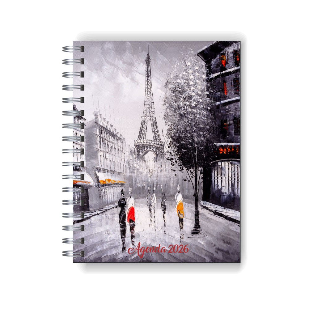 Agenda 2026 tapa dura mod. 5043 "Paris portrait"  en caja para regalo