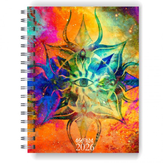 Agenda 2026 tapa dura mod. 5045 "Tercer ojo Chakra" en caja para regalo
