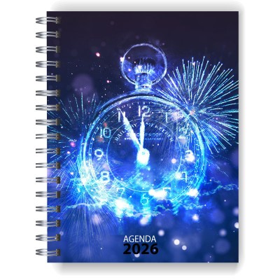 Agenda 2026 tapa dura mod. 5047 "Colorful Clock" en caja para regalo