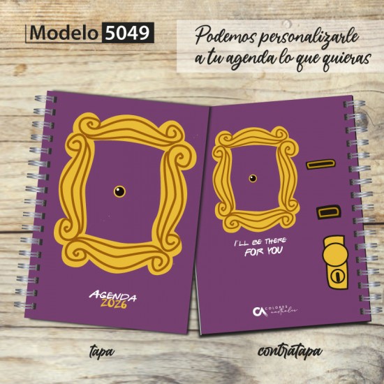 Agenda 2026 tapa dura mod. 5049 "Friends" en caja para regalo