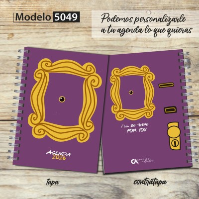 Agenda 2026 tapa dura mod. 5049 "Friends" en caja para regalo