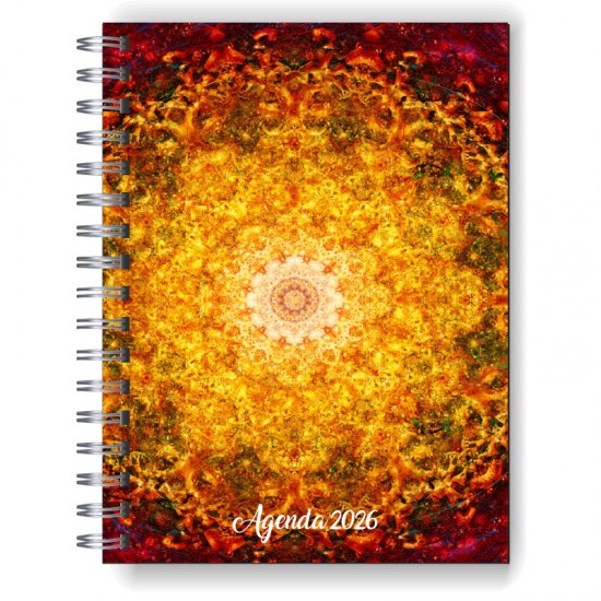 Agenda 2026 dura mod. 5051 "Golden Mandala" en caja para regalo