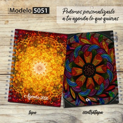 Agenda 2026 dura mod. 5051 "Golden Mandala" en caja para regalo