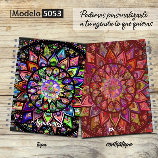 Agenda 2026 tapa dura mod. 5053 "Fractal design" en caja para regalo