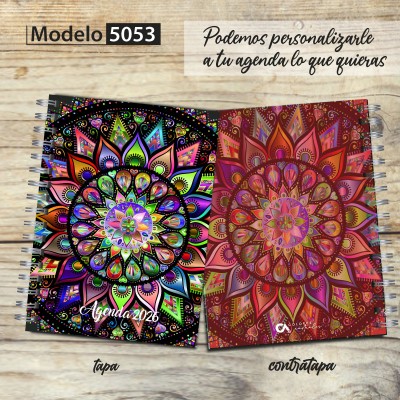 Agenda 2026 tapa dura mod. 5053 "Fractal design" en caja para regalo