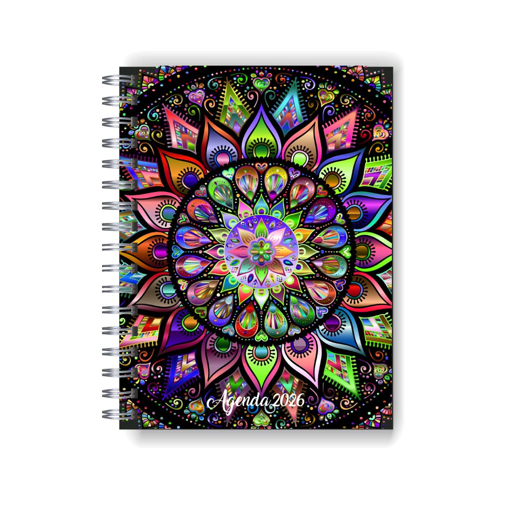 Agenda 2026 tapa dura mod. 5053 "Fractal design" en caja para regalo