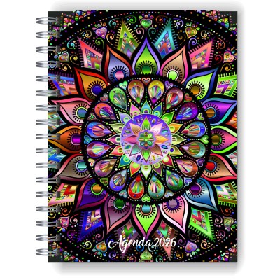 Agenda 2026 tapa dura mod. 5053 "Fractal design" en caja para regalo