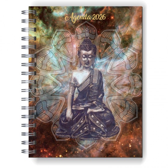 Agenda 2026 tapa dura mod. 5054 "Budha" en caja para regalo