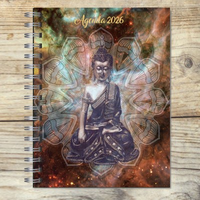 Agenda 2026 tapa dura mod. 5054 "Budha" en caja para regalo