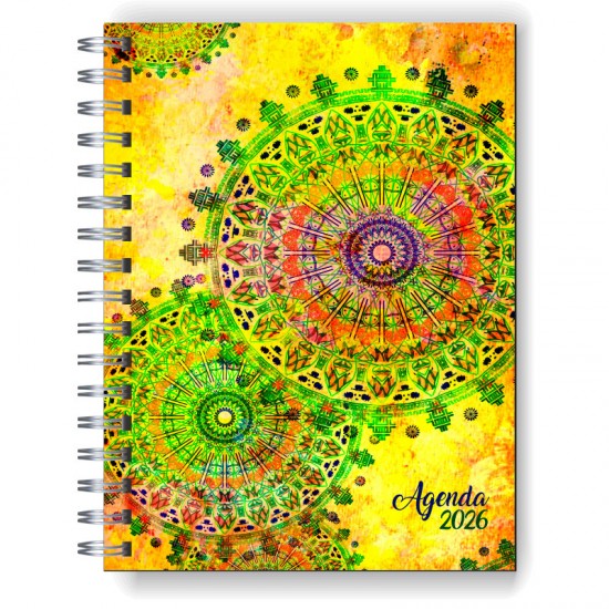 Agenda 2026 tapa dura mod. 5055 "Vedic Mandala" en caja para regalo