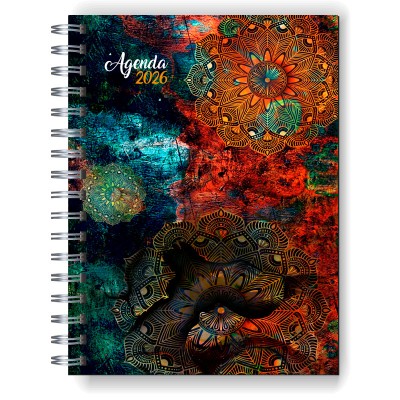 Agenda 2026 tapa dura mod. 5056 "Ancient Mandala" en caja para regalo