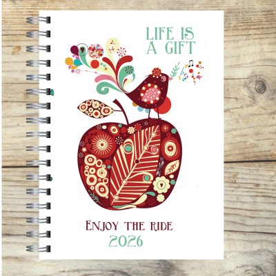 Agenda 2026 tapa dura mod. 5061 "Enjoy the ride" en caja para regalo