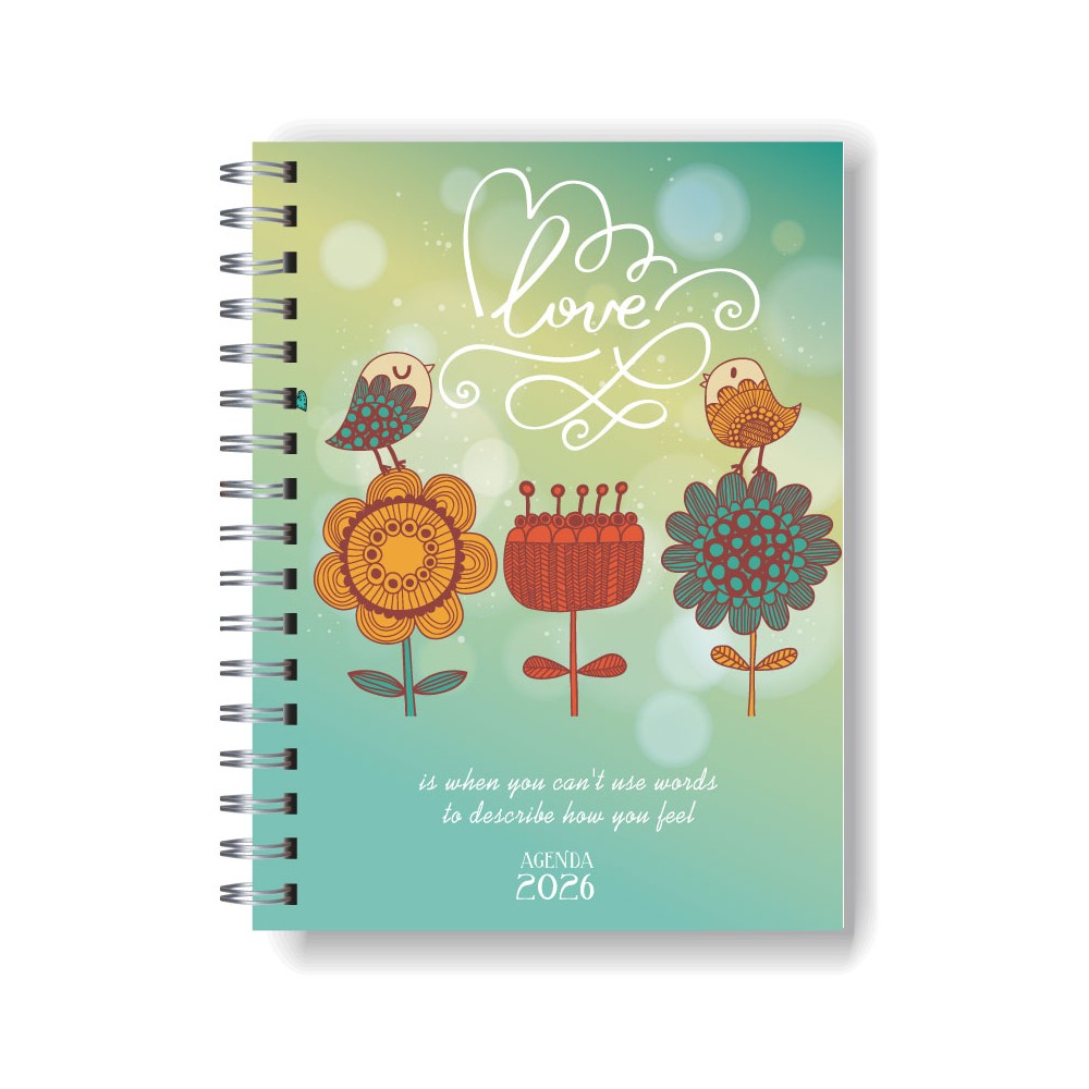 Agenda 2026 tapa dura mod. 5062 "Love is" en caja para regalo