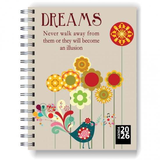 Agenda 2026 tapa dura mod. 5064 "Dreams" en caja para regalo