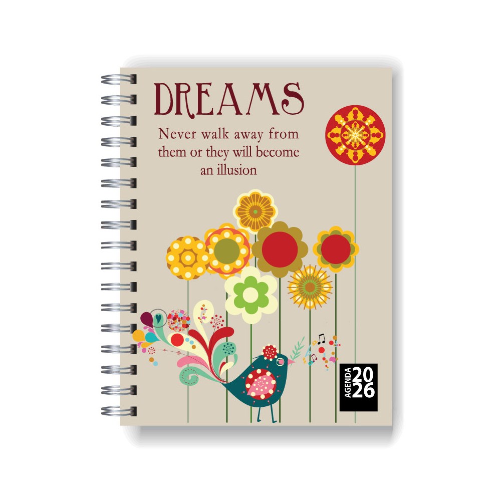 Agenda 2026 tapa dura mod. 5064 "Dreams" en caja para regalo