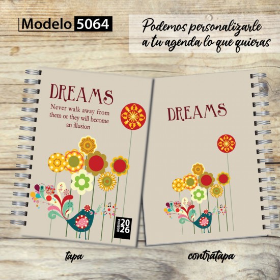 Agenda 2026 tapa dura mod. 5064 "Dreams" en caja para regalo