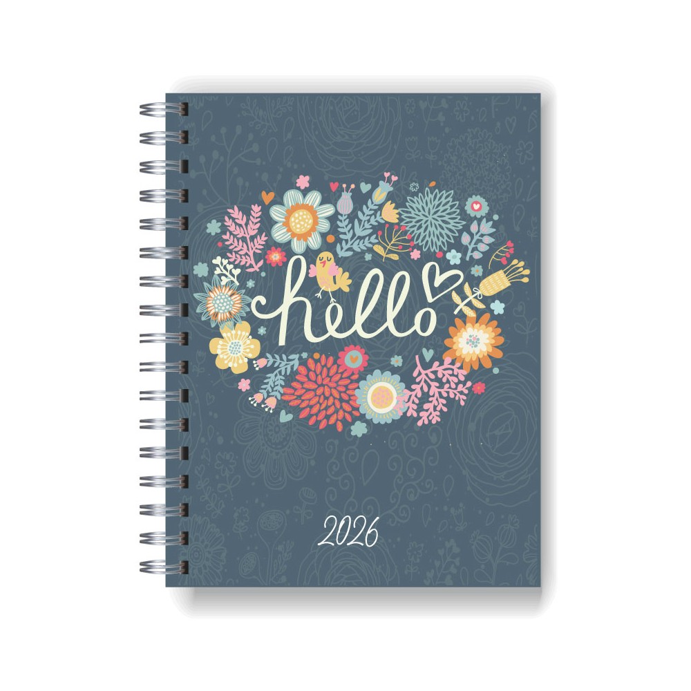 Agenda 2026 tapa dura mod. 5065 "Spring Hello" en caja para regalo