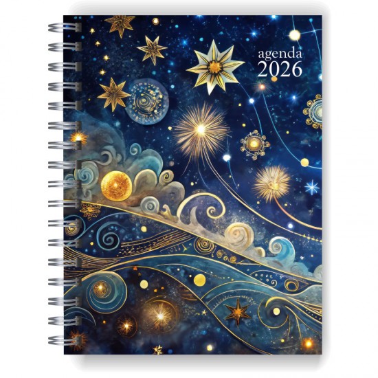 Agenda 2026 tapa dura mod. 4999 "Universe" en caja para regalo