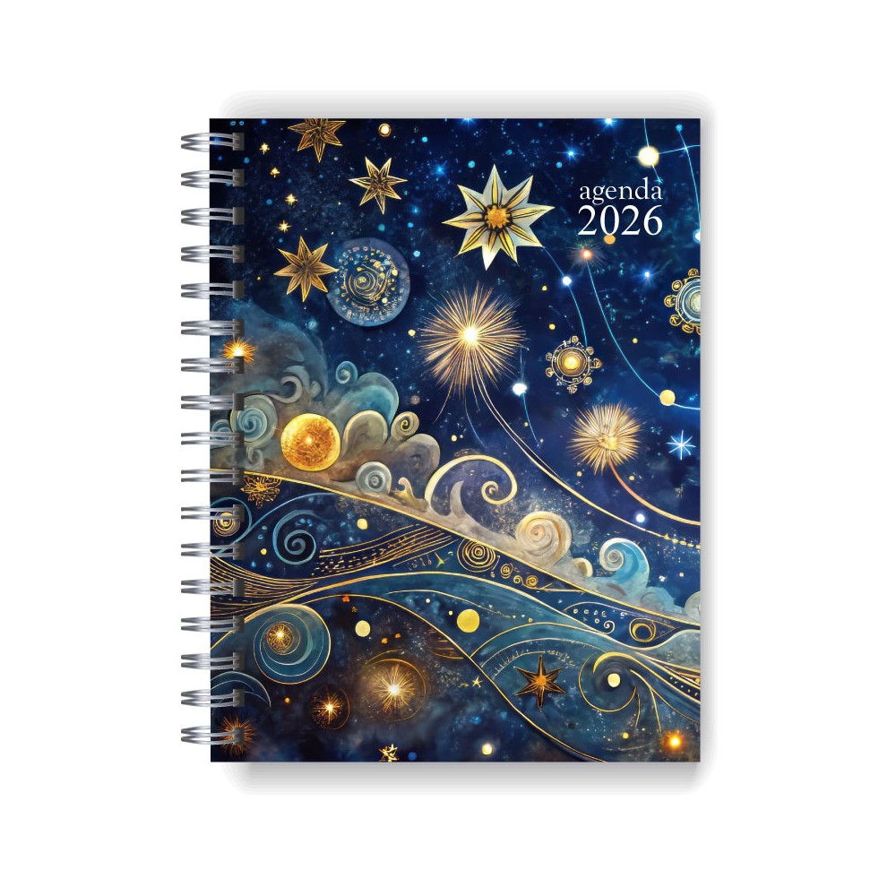 Agenda 2026 tapa dura mod. 4999 "Universe" en caja para regalo