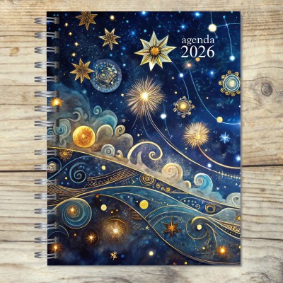 Agenda 2026 tapa dura mod. 4999 "Universe" en caja para regalo