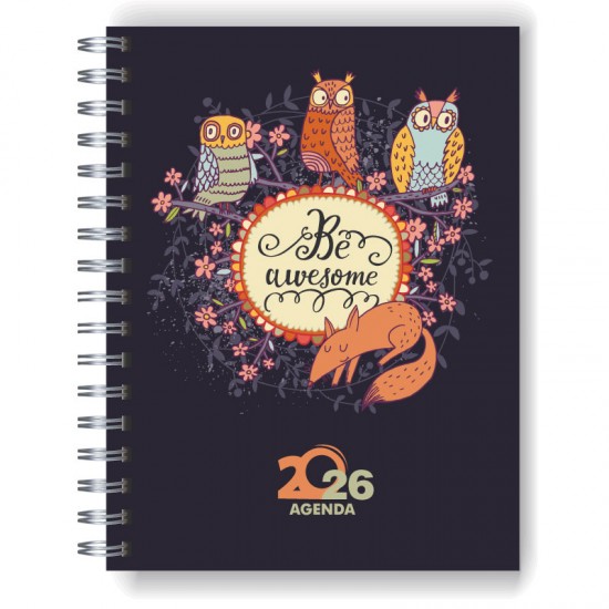Agenda 2026 tapa dura mod. 5072 "Be awesome" en caja para regalo