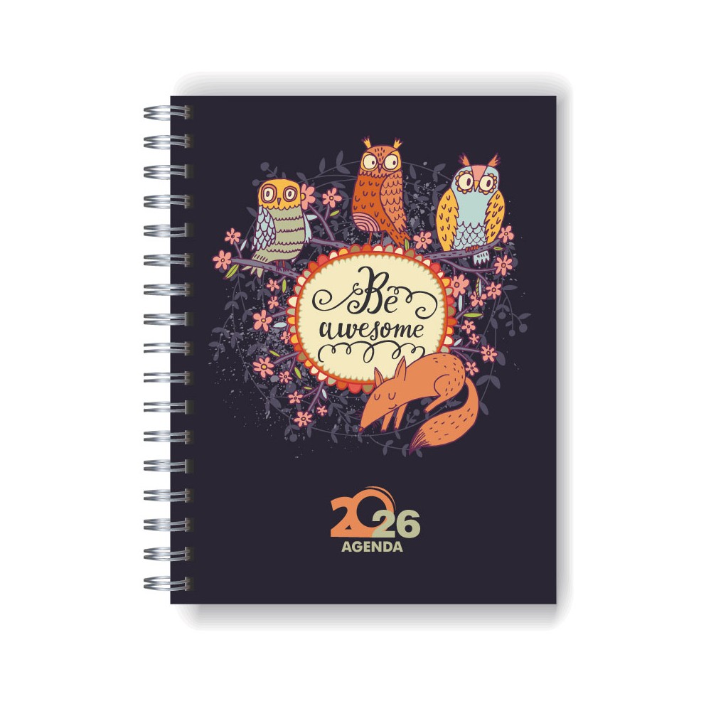 Agenda 2026 tapa dura mod. 5072 "Be awesome" en caja para regalo