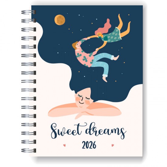 Agenda 2026 tapa dura mod. 5073 "Sweet Dreams" en caja para regalo
