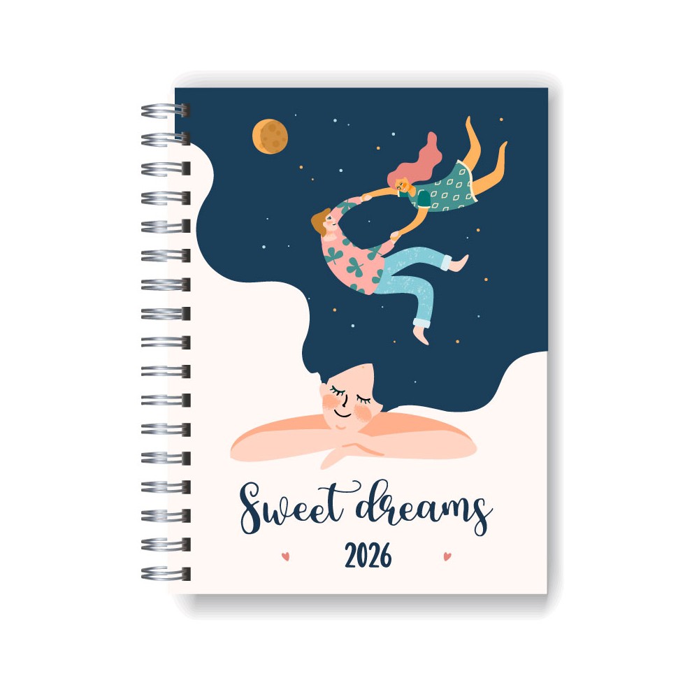 Agenda 2026 tapa dura mod. 5073 "Sweet Dreams" en caja para regalo