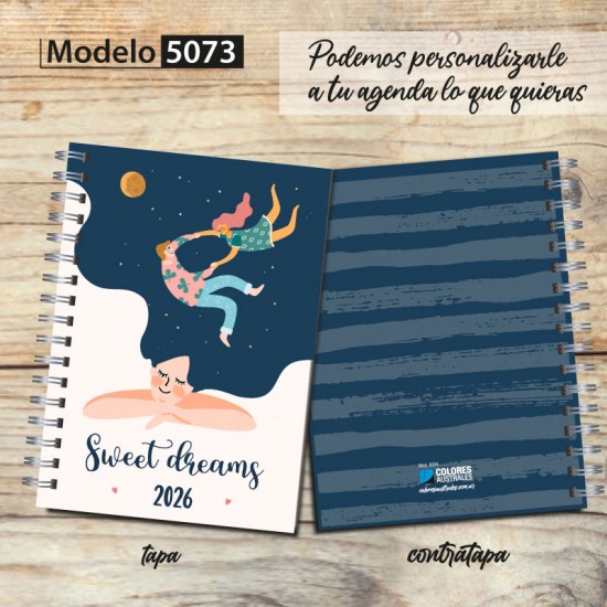 Agenda 2026 tapa dura mod. 5073 "Sweet Dreams" en caja para regalo