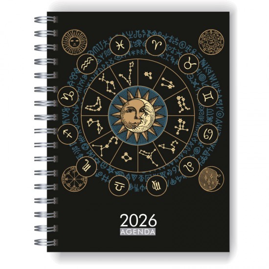 Agenda 2026 tapa dura mod. 5081 "Zodíaco" en caja para regalo