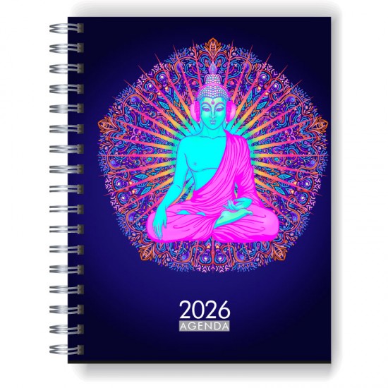 Agenda 2026 tapa dura mod. 5082 "Buda" en caja para regalo