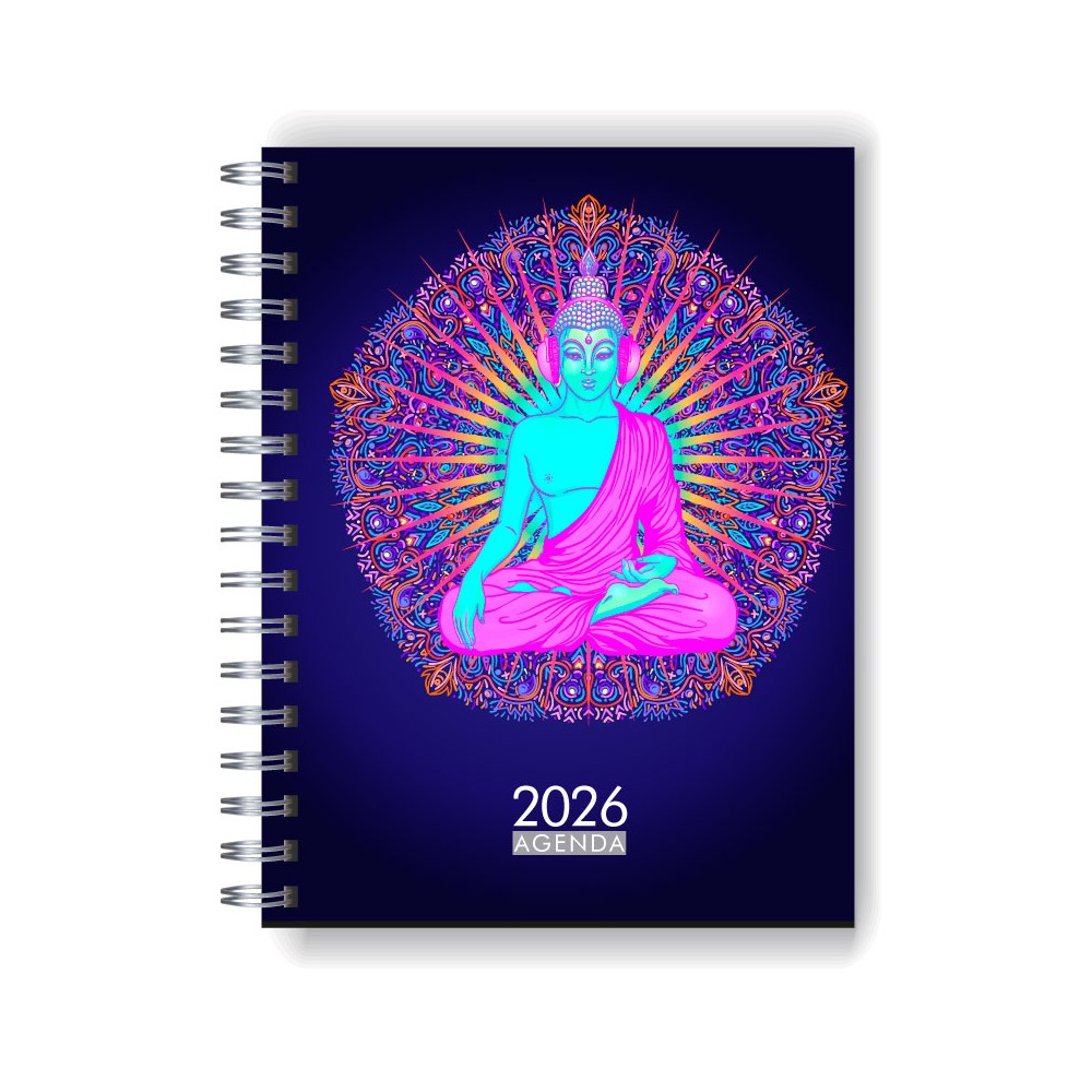 Agenda 2026 tapa dura mod. 5082 "Buda" en caja para regalo