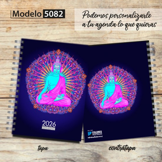 Agenda 2026 tapa dura mod. 5082 "Buda" en caja para regalo