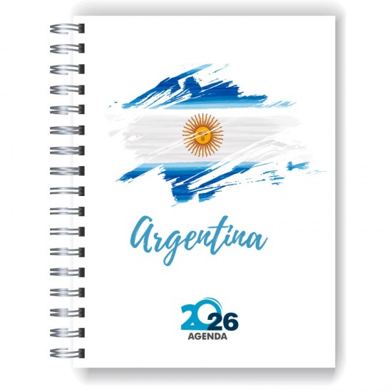 Agenda 2026 tapa dura mod. 5086 "Argentina" en caja para regalo