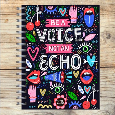Agenda 2026 tapa dura mod. 5090 "Be a voice" en caja para regalo