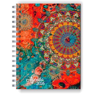Agenda 2026 tapa dura mod. 5110 "Mandala power" en caja para regalo
