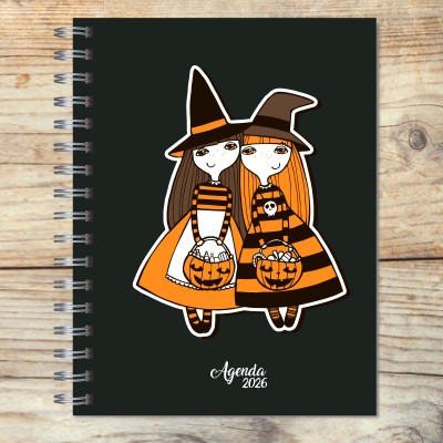 Agenda 2026 tapa dura mod. 5111 "Witches" en caja para regalo