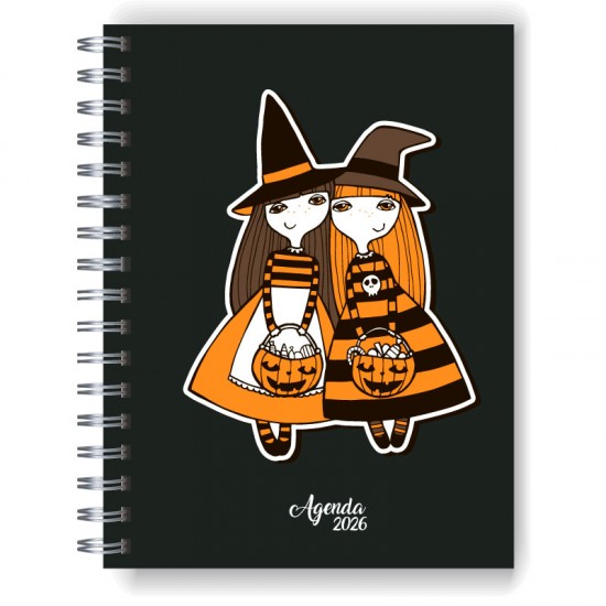 Agenda 2026 tapa dura mod. 5111 "Witches" en caja para regalo