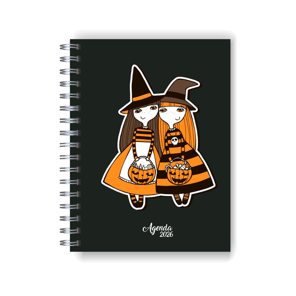 Agenda 2026 tapa dura mod. 5111 "Witches" en caja para regalo