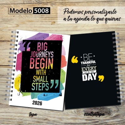 Agenda 2026 tapa dura mod. 5008 "Big Journey" en caja para regalo