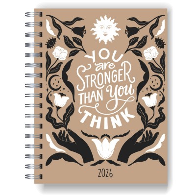 Agenda 2026 tapa dura mod. 5010 "Stronger" en caja para regalo